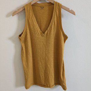 Madewell Yellow V-Neck Tank